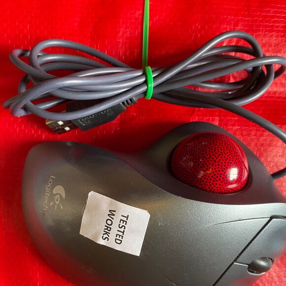 LOGITECH T-BB18 TrackMan Wheel Marble Mouse USB 2-Buttons W/Scroll, 810-000766 - Picture 5 of 7